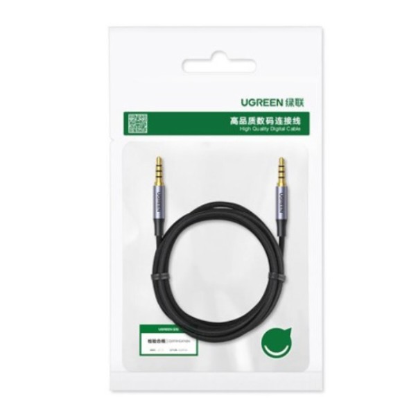 Фото - Кабель 3.5 мм - 3.5 мм UGREEN AV183 3.5mm to 3.5mm 4-Pole M/M Audio Cable Alu Case 3m Gray (20785)
